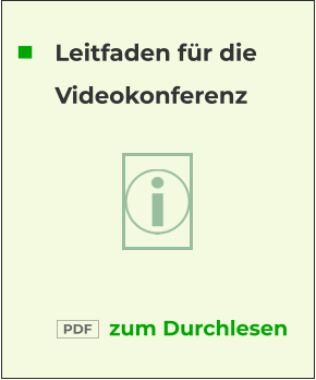 Leitfaden für die Videokonferenz zum Durchlesen  PDF